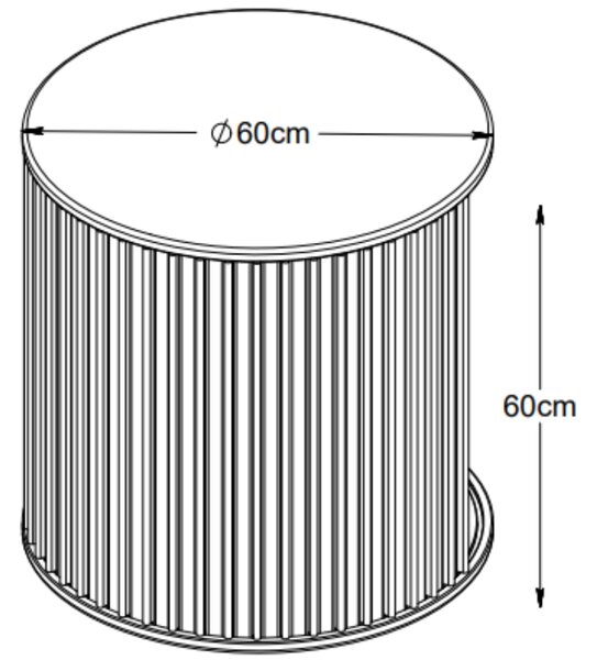 Unique Furniture Dubový odkládací stolek Siena 60 cm