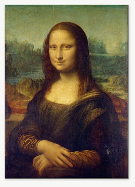 Mona Lisa – portrét ženy v renesanční krajině – Jednodílný obraz, 50 × 70 cm