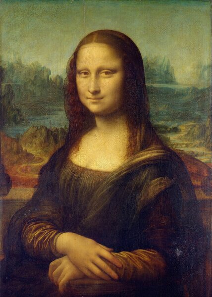 Mona Lisa – portrét ženy v renesanční krajině – Jednodílný obraz, 50 × 70 cm