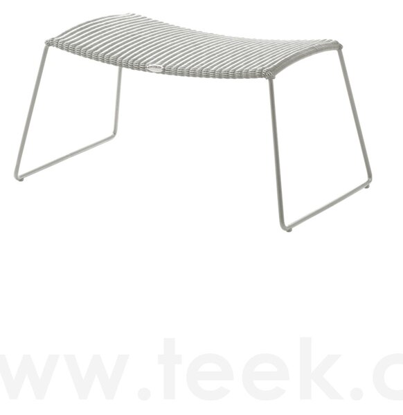Cane-line Podnožka Breeze, Cane-line, 72x36x36 cm, rám kov barva white grey, výplet umělý ratan barva white grey