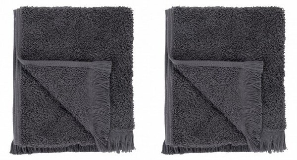 Tmavě šedé bavlněné ručníky v sadě 2 ks 30x50 cm FRINO – Blomus
