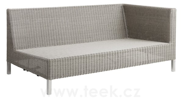 Cane-line Ukončovací/rohový levostranný díl Connect, Cane-line, 148x85x65 cm, rám kov, výplet umělý ratan barva taupe
