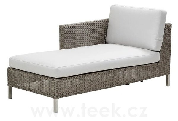 Cane-line Relaxační díl pravostranný Connect, Cane-line, 153x77x64 cm, rám kov, výplet umělý ratan barva taupe