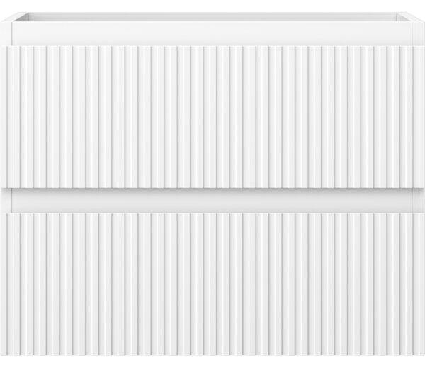 Mexen Rivel, koupelnová skříňka 60 cm, 2 zásuvky, drážkovaná, bílá matná, 91A20-06047-2-BFF01