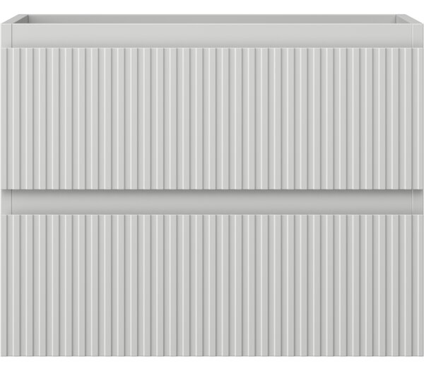 Mexen Rivel, koupelnová skříňka 60 cm, 2 zásuvky, drážkovaná, matná šedá, 91A20-06047-2-BFF62