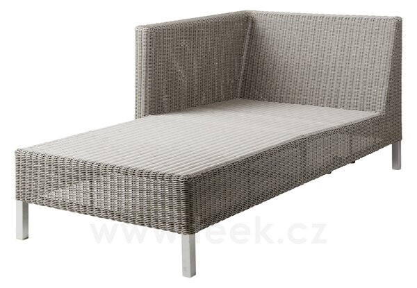 Cane-line Relaxační díl pravostranný Connect, Cane-line, 153x77x64 cm, rám kov, výplet umělý ratan barva taupe
