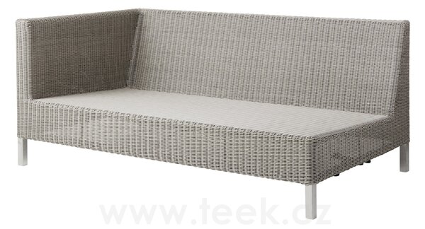 Cane-line Ukončovací/rohový pravostranný díl Connect, Cane-line, 148x85x65 cm, rám kov, výplet umělý ratan barva taupe