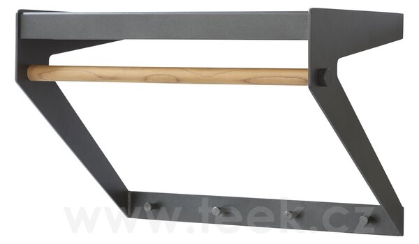 Cane-line Věšák na kabáty Copenhagen, Cane-line, 32x52x34 cm, rám teak a hliník barva lava grey