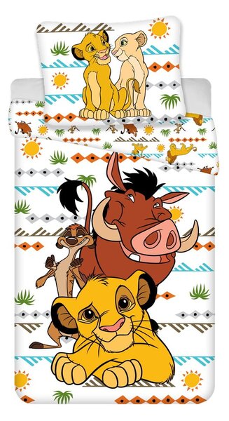 Bavlněné dětské povlečení na jednolůžko 140x200 cm Lion King Africa – Jerry Fabrics