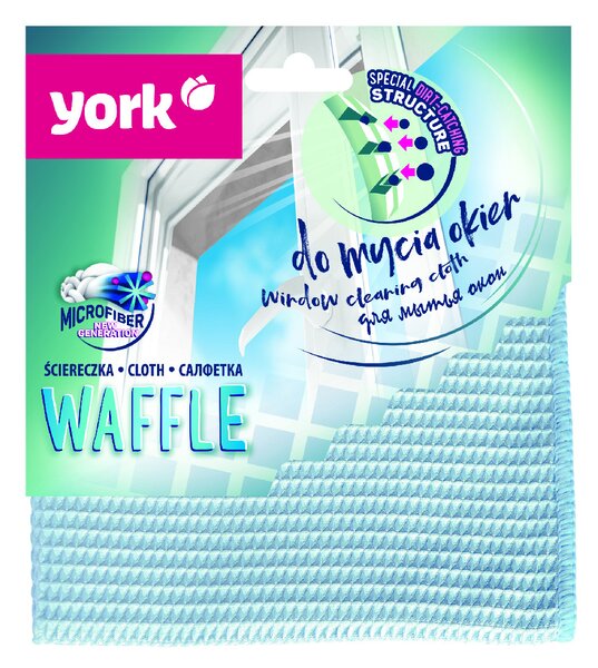YORK Mikrovláknová utěrka na okna WAFFLE 1 ks