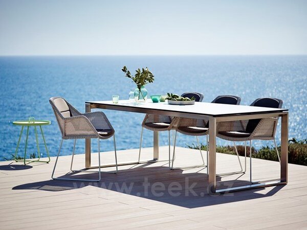 Cane-line Rám pro rozkládací jídelní stůl Edge, Cane-line, obdélníkový 210-330x100x74 cm, nerezová ocel, bez stolových desek