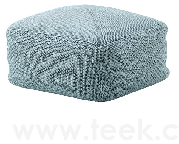 Cane-line Podnožka/puf Divine, Cane-line, 55x55x35 cm, venkovní látka Selected PP turquoise