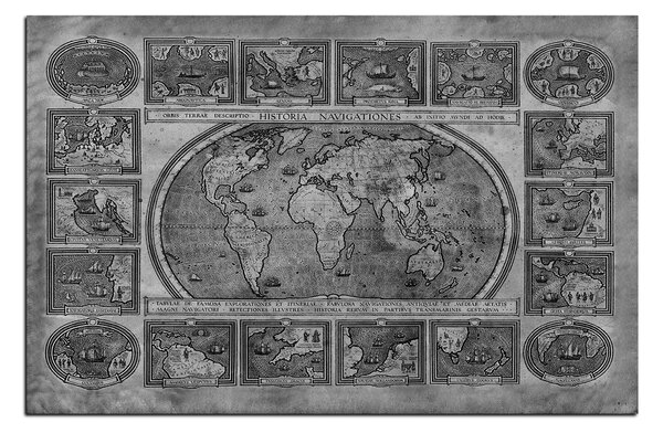 Obraz na plátně - Starodávná mapa světa 1100QA (60x40 cm)