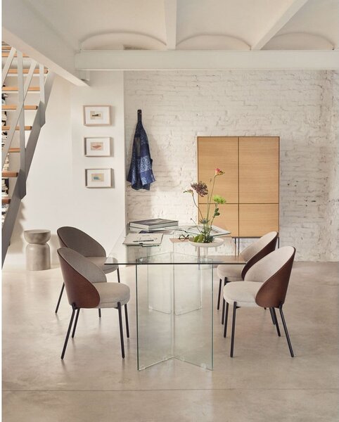 Skleněný jídelní stůl 90x180 cm Burano – Kave Home