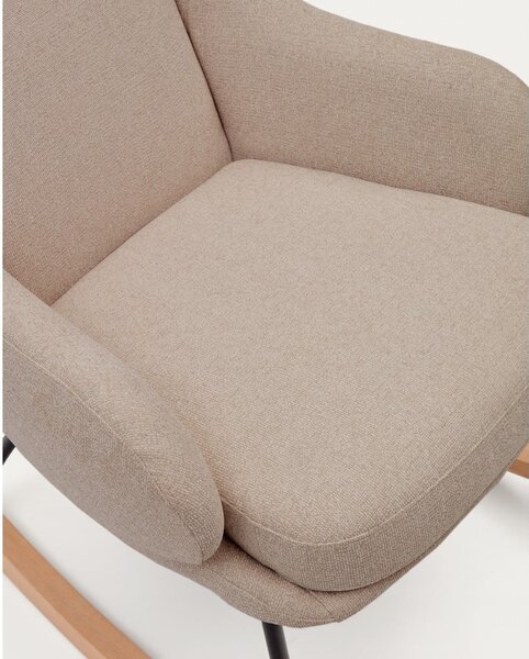 Béžové houpací křeslo z textilie bouclé Maustin – Kave Home
