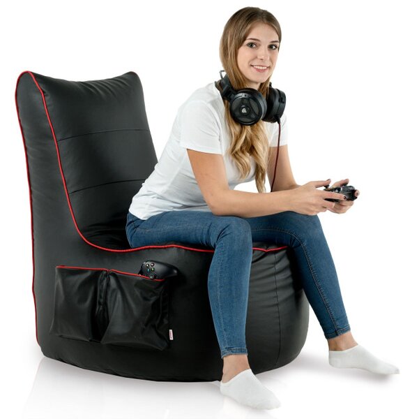 Křeslo GAMING - černá ekokůže