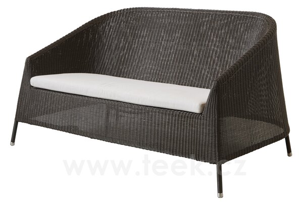 Cane-line 2-místná pohovka Kingston, Cane-line, 150x86x78 cm, rám kov, výplet umělý ratan barva mocca, bez sedáku
