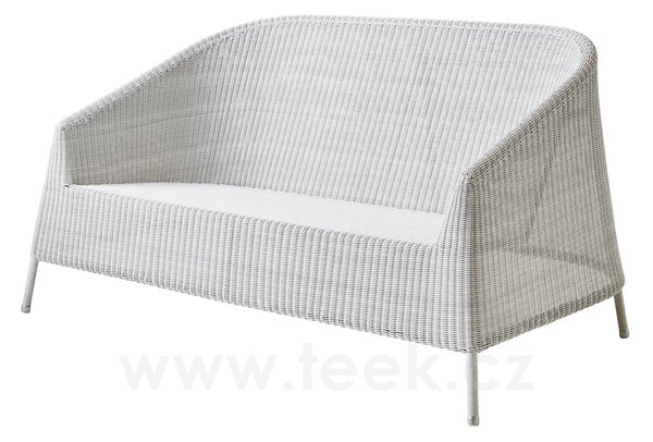 Cane-line 2-místná pohovka Kingston, Cane-line, 150x86x78 cm, rám kov, výplet umělý ratan barva mocca, bez sedáku