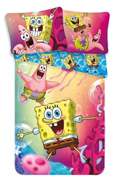 Bavlněné dětské povlečení na jednolůžko 140x200 cm Sponge Bob – Jerry Fabrics