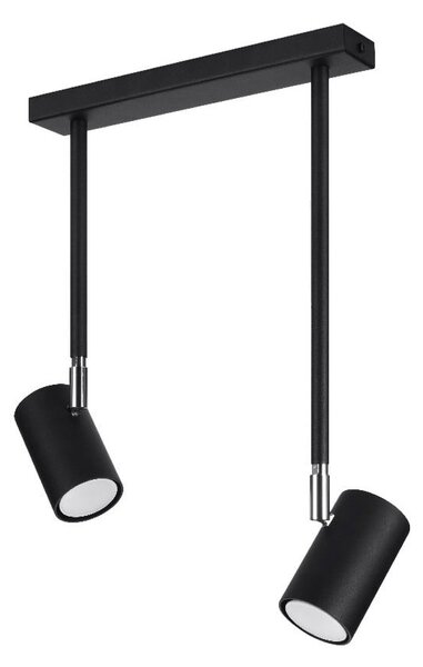 Černé bodové svítidlo 10x30 cm Jones – Sollux