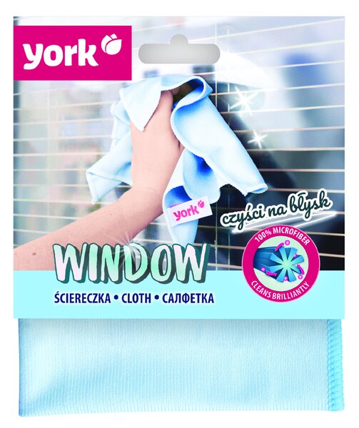 YORK Mikrovláknová utěrka na okna 1 ks