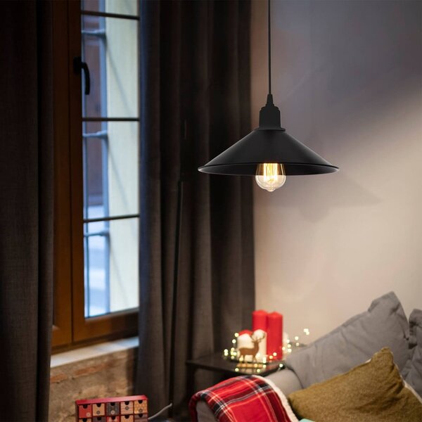 Černé kovové stropní svítidlo ø 30 cm – Squid Lighting