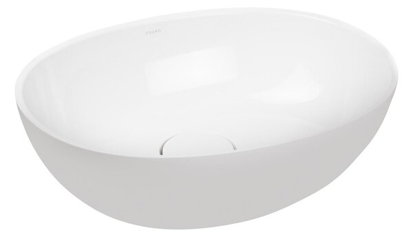 Ksuro 02 umyvadlo 47x36 cm oválné na pult bílá lesk 20002000