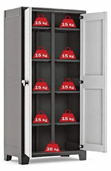 KIS Titan 009761BKGL Skříň vysoká, dělená, šířka 80 cm