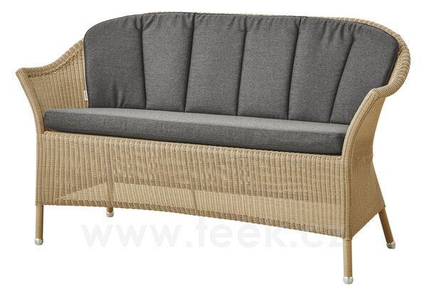 Cane-line Jídelní lavice/sofa Lansing, Cane-line, 145x65x85 cm, rám kov, výplet umělý ratan barva taupe