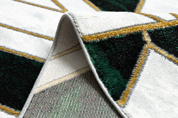 Běhoun EMERALD exkluzivní 1015 glamour, marmur, geometrický zelený/zlatý