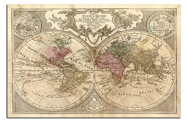 Obraz na plátně - Mapa antického světa 1101A (75x50 cm)