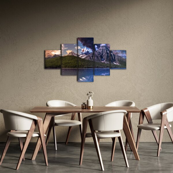 Obraz jezera a hor (125x70 cm)