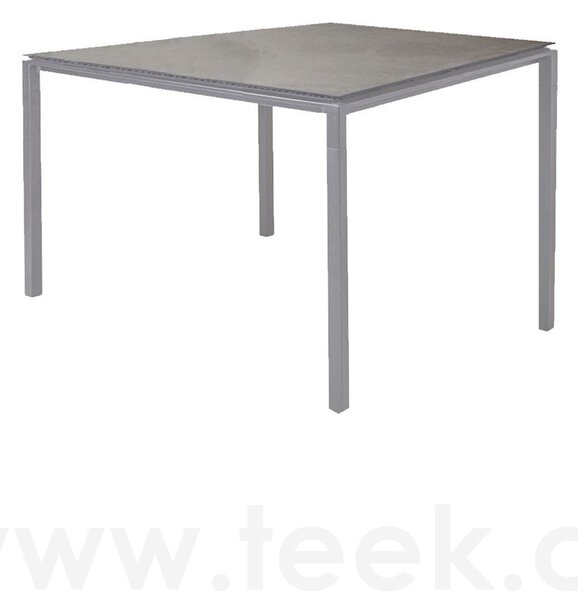 Cane-line Rám pro jídelní stůl Pure, Cane-line, čtvercový 100x100x73 cm, hliník barva lava grey
