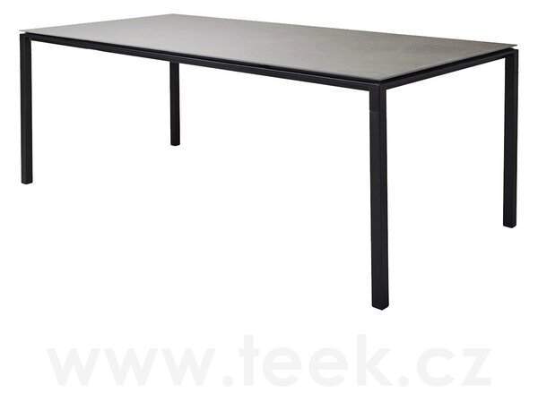 Cane-line Rám pro jídelní stůl Pure, Cane-line, obdélníkový 200x100x73 cm, hliník barva lava grey