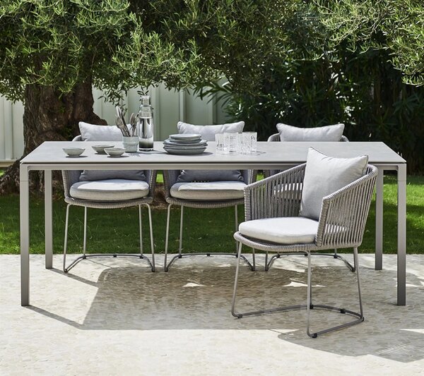 Cane-line Rám pro jídelní stůl Pure, Cane-line, obdélníkový 200x100x73 cm, hliník barva lava grey