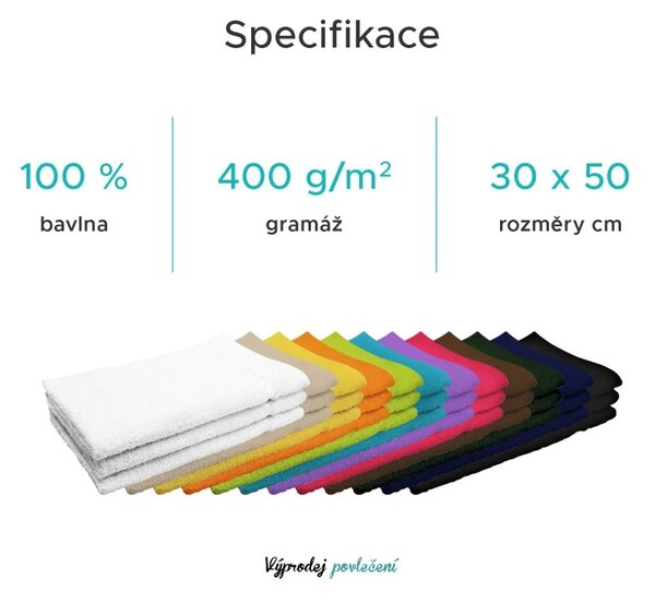 Ručník Classic malý krémový 30x50 cm, 100% bavlna