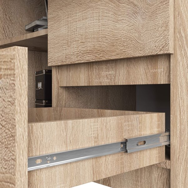Ak furniture Rohový psací stůl B16 124 cm dub sonoma pravý