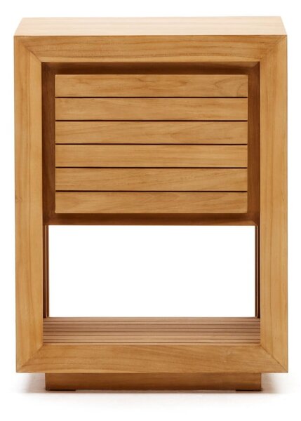 Nízká skříňka pod umyvadlo z teakového dřeva v přírodní barvě 60x80 cm Saula – Kave Home