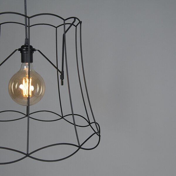 Retro závěsné svítidlo černé 50 cm - Granny Frame