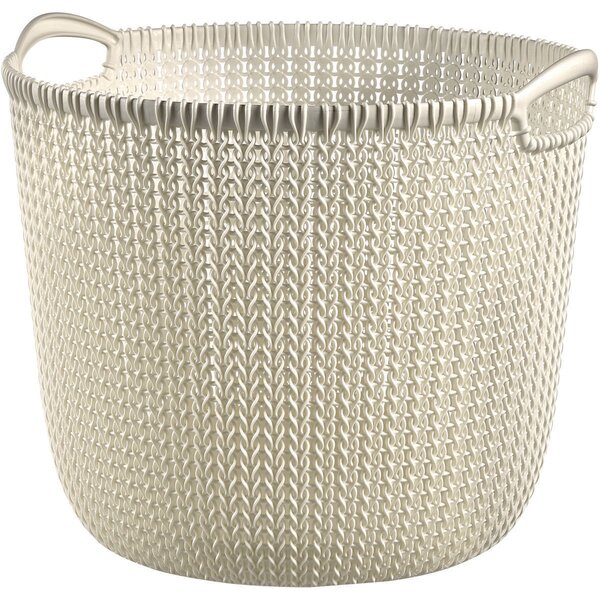 Curver KNIT 226388 Úložný koš 30 L, bílý CURVER