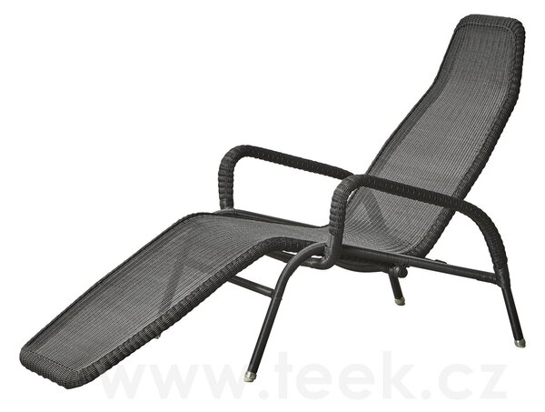 Cane-line Stohovatelné wellness lehátko Sunrise, Cane-line, 156x77x95 cm, rám kov, výplet umělý ratan barva graphite