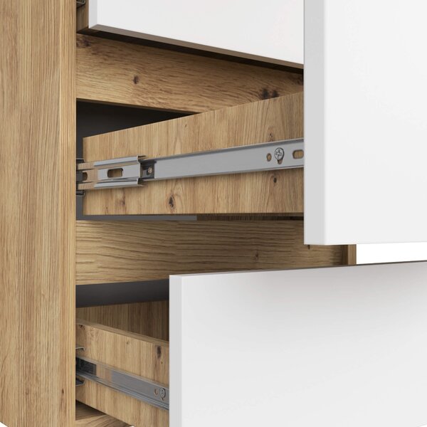 Ak furniture Komoda CL6 40 cm dub artisan/bílá