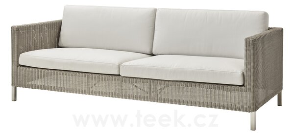 Cane-line 3-místná pohovka Connect, Cane-line, 213x85x65 cm, rám kov, výplet umělý ratan barva taupe