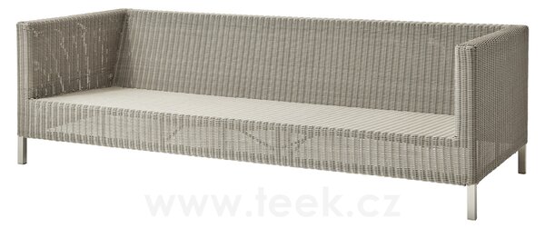 Cane-line 3-místná pohovka Connect, Cane-line, 213x85x65 cm, rám kov, výplet umělý ratan barva taupe