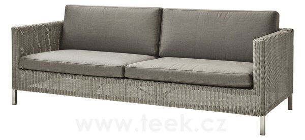 Cane-line 3-místná pohovka Connect, Cane-line, 213x85x65 cm, rám kov, výplet umělý ratan barva taupe