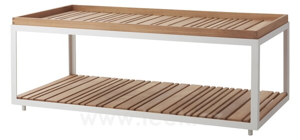 Cane-line Rám pro konferenční stolek Level, Cane-line, obdélníkový 122x62x42 cm, hliník barva lava grey