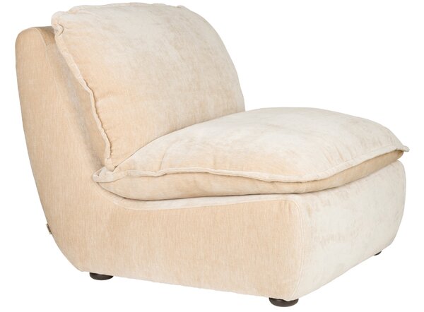 Béžové čalouněné lounge křeslo DUTCHBONE RADLEY