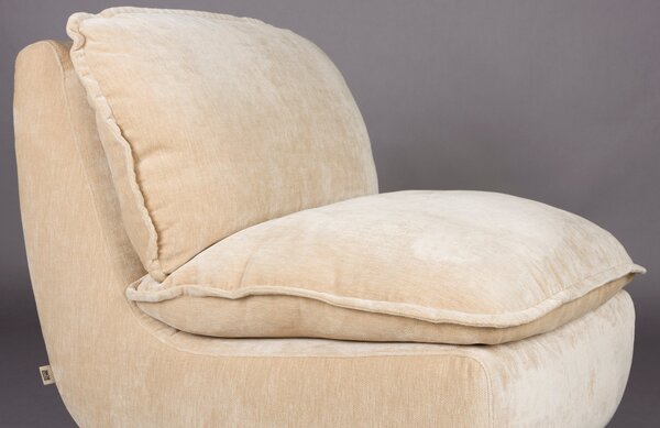 Béžové čalouněné lounge křeslo DUTCHBONE RADLEY