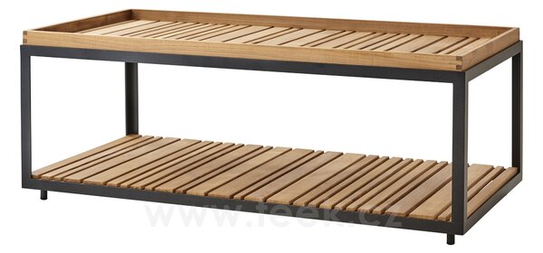 Cane-line Rám pro konferenční stolek Level, Cane-line, obdélníkový 122x62x42 cm, hliník barva lava grey