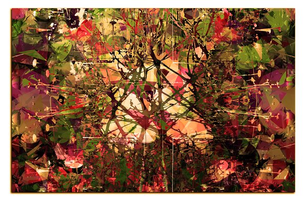Obraz na plátně - Květinové grungy pozadí 1108FA (60x40 cm)